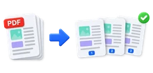 PDF document with page numbers 1, 2 and 3 added to its pages