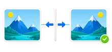 Image being flipped horizontally into a mirrored version