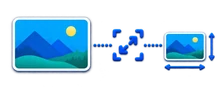Image being resized to different width and height