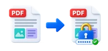 PDF document becoming password protected with a closed padlock