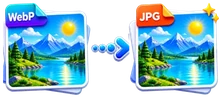 WebP image being converted into a JPG image